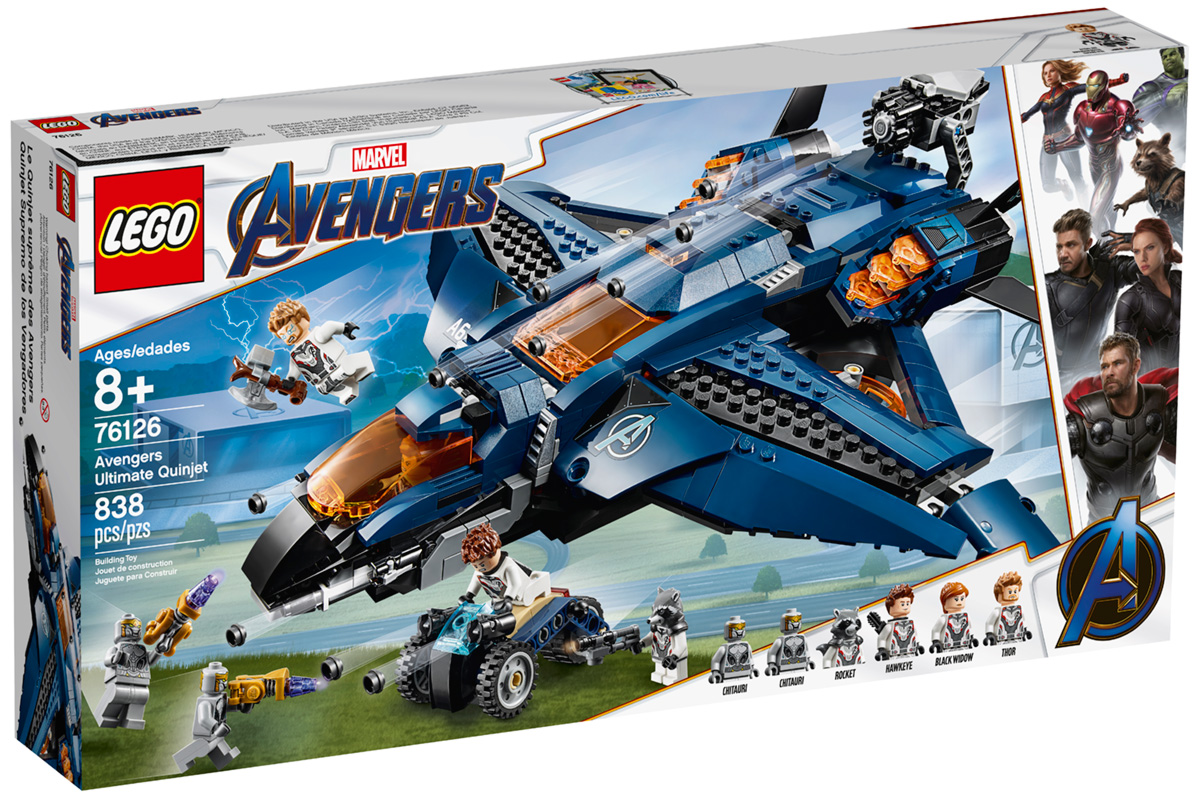 Набор LEGO 76126: Модернизированный квинджет Мстителей